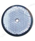 Catadiottro tondo GES Ø 60 mm con foro centrale bianco